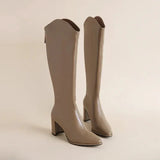 Adeline Kniehohe Stiefel – Khaki