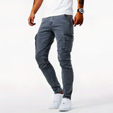 Herren Cargo Hose Slim Fit | Stretch Bequem – Grau