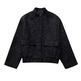 Alexie Jacke mit Pailletten – Schwarz