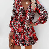 Heilin – Stilvolles Kleid mit lebendigem Print – Rot