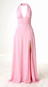 Anouk Halfter-Maxikleid – Rosa
