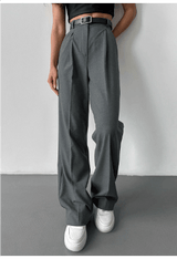 Audra Weit Geschnittene Hose – Grau