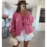 Bernice Strickjacke in Übergröße – Rosa