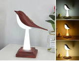 BirdLight Tischlampe – Mahagoni Maserung