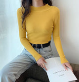 Birmadeth Strickpullover im Slim-Fit-Stil – Gelb