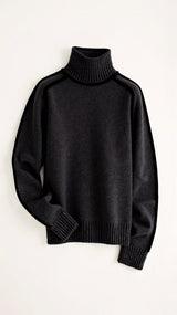 Catalina Strick-Rollkragenpullover – Schwarz
