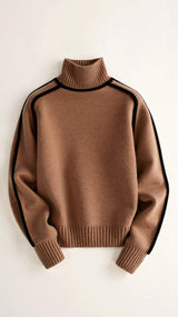 Catalina Strick-Rollkragenpullover – Braun