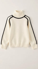 Catalina Strick-Rollkragenpullover – Beige