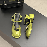 Chesa Vintage Blockabsatz-Sandalen – Grün