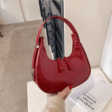 Chloe Leder-Hobo-Tasche – Rot S