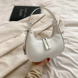 Chloe Leder-Hobo-Tasche – Weiß S