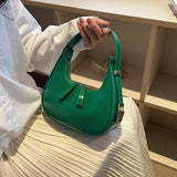 Chloe Leder-Hobo-Tasche – Grün S