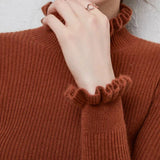 Darcy Strick-Rollkragenpullover – Rot