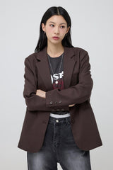 Devyn Taillierter Blazer – Weinrot