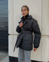 Dulcian Gürtel-Pufferjacke – Schwarz