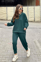 Edith Pullover und Hosen Set – Grün