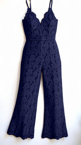 Eleonora Boho-Overall mit weitem Bein – Dunkelblau