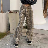 Karina - Jeans mit Leopardenmuster – Braun