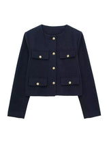 Elsie Tweed-Blazer – Marineblau