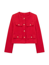 Elsie Tweed-Blazer – Rot