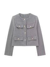Elsie Tweed-Blazer – Grau