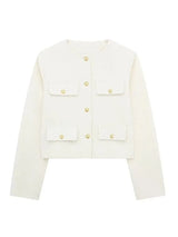 Elsie Tweed-Blazer – Beige