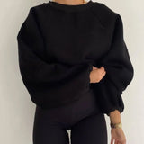 Everlee Pullover in Übergröße – Schwarz