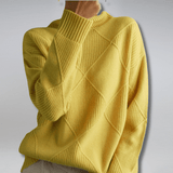 Everly Strick-Rollkragenpullover – Gelb