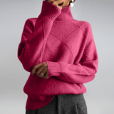 Everly Strick-Rollkragenpullover – Rosa