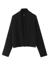 Fayette Schalkragen Strickjacke – Schwarz