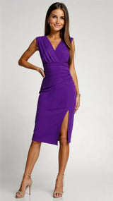 Viola - Damen Abendkleid mit plissiertem Design und zeitlosem Stil – Flieder