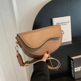 Fiona Satteltasche aus Leder – Khaki