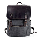 Gaston Vintage-Rucksack aus Canvas – Dunkelgrau