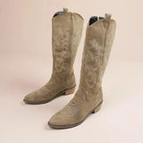 Georgia Knielange Cowboystiefel – Khaki