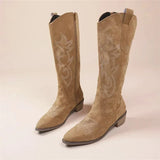 Georgia Knielange Cowboystiefel – Dunkelbraun
