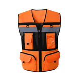 Jethro Multi-Pocket Reflektierende Sicherheitsweste – Orange