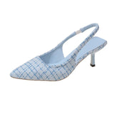 Judith Spitz Zulaufende Slingback-Absätze – Himmelblau