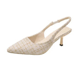 Judith Spitz Zulaufende Slingback-Absätze – Beige