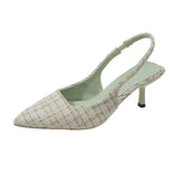 Judith Spitz Zulaufende Slingback-Absätze – Grün