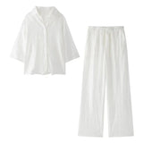 Kamala 2-Teiliges Loungewear-Set – Weiß