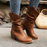 Damen Winter Stiefel | Kurz mit Absatz – Braun