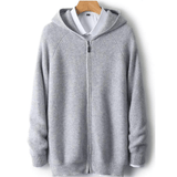 Kenton Gerippter Hoodie – Grau