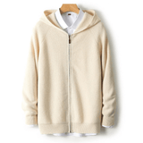 Kenton Gerippter Hoodie – Beige