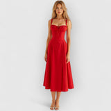 Mae | Elegantes Velourskorsett – Rot