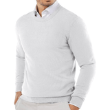 Kolby Slim-Fit Pullover – Weiß