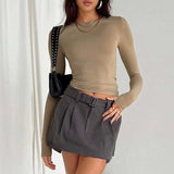 Lalika Sweatshirt mit Schmaler Passform – Khaki