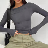Lalika Sweatshirt mit Schmaler Passform – Dunkelgrau
