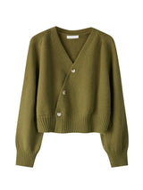Livvy Gekürzte Strickjacke – Grün