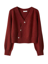 Livvy Gekürzte Strickjacke – Rot