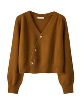 Livvy Gekürzte Strickjacke – Braun